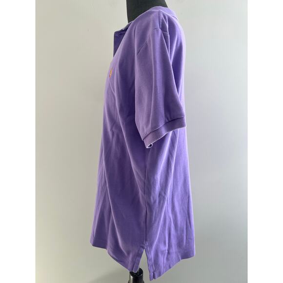 Polo Ralph Lauren 100% Soft Cotton Collared Shirt Purple Orange Size Medium SG - Picture 3 of 7
